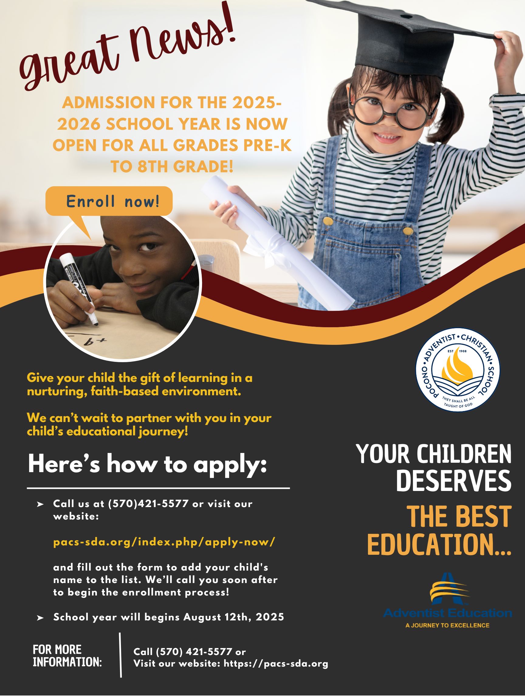 Pre-K and Kindergarten Admission Flyer 2025-2026 (3)